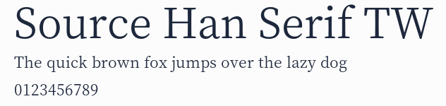 Source Han Serif TW