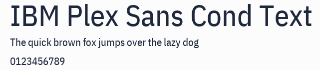 IBM Plex Sans Cond Text預覽圖