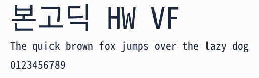 본고딕 HW VF預覽圖