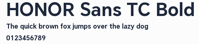 HONOR Sans TC Bold預覽圖