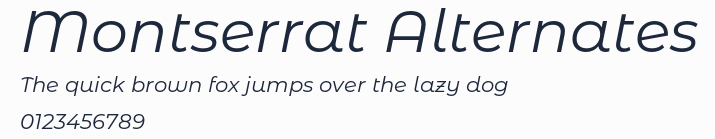 Montserrat Alternates預覽圖