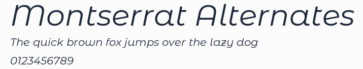 Montserrat Alternates預覽圖