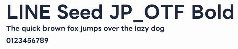 LINE Seed JP_OTF Bold預覽圖