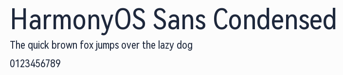 HarmonyOS Sans Condensed預覽圖