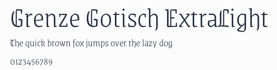 Grenze Gotisch ExtraLight預覽圖