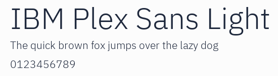 IBM Plex Sans Light預覽圖