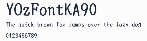 YOzFontKA90預覽圖