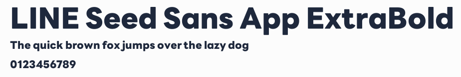 LINE Seed Sans App ExtraBold預覽圖