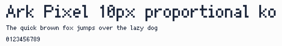 Ark Pixel 10px proportional ko預覽圖