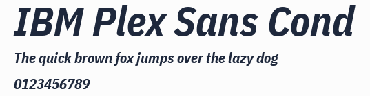 IBM Plex Sans Cond預覽圖
