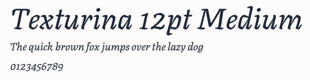Texturina 12pt Medium預覽圖