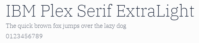 IBM Plex Serif ExtraLight