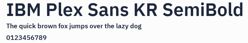 IBM Plex Sans KR SemiBold預覽圖