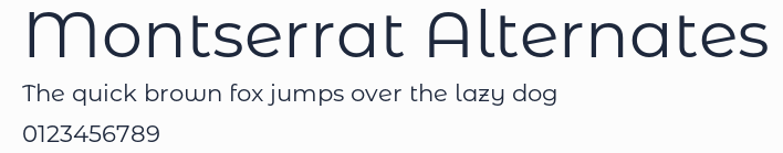 Montserrat Alternates預覽圖