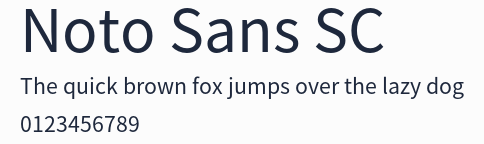 Noto Sans SC預覽圖