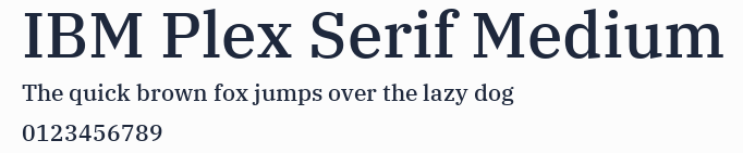 IBM Plex Serif Medium預覽圖