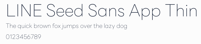 LINE Seed Sans App Thin