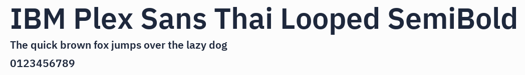 IBM Plex Sans Thai Looped SemiBold預覽圖