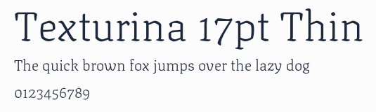 Texturina 17pt Thin預覽圖