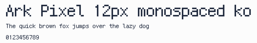 Ark Pixel 12px monospaced ko預覽圖
