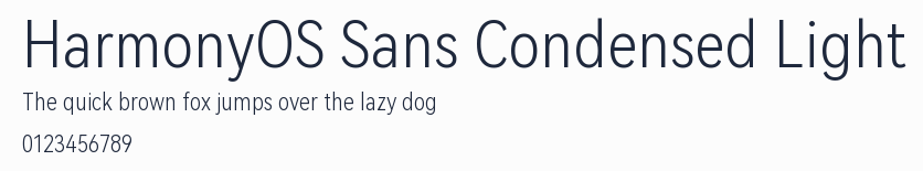 HarmonyOS Sans Condensed Light預覽圖