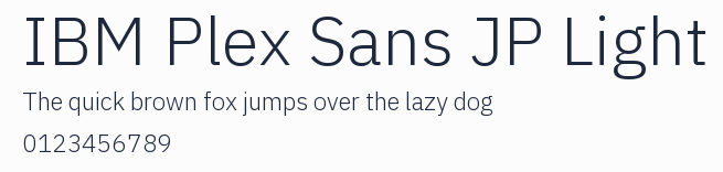 IBM Plex Sans JP Light預覽圖