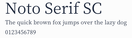 Noto Serif SC預覽圖