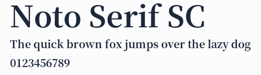 Noto Serif SC預覽圖