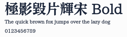 極影毀片輝宋 Bold預覽圖
