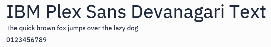 IBM Plex Sans Devanagari Text預覽圖
