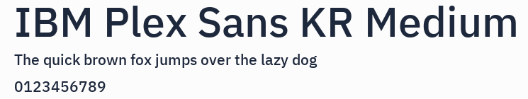 IBM Plex Sans KR Medium預覽圖