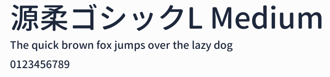 源柔ゴシックL Medium預覽圖