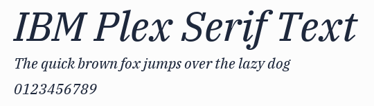 IBM Plex Serif Text