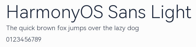 HarmonyOS Sans Light