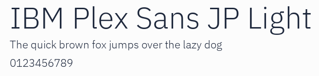 IBM Plex Sans JP Light預覽圖