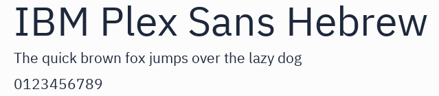 IBM Plex Sans Hebrew預覽圖