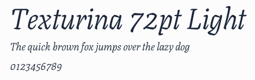 Texturina 72pt Light預覽圖