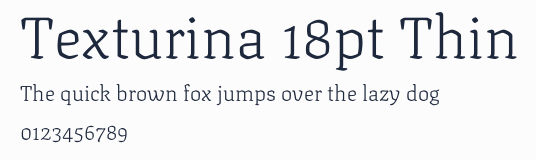 Texturina 18pt Thin預覽圖