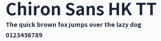 Chiron Sans HK TT預覽圖