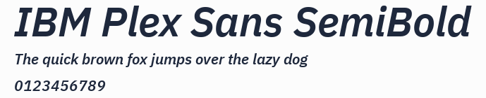 IBM Plex Sans SemiBold預覽圖