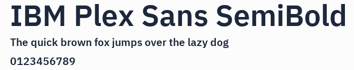 IBM Plex Sans SemiBold