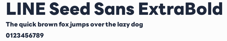 LINE Seed Sans ExtraBold預覽圖
