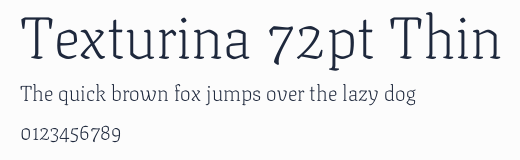 Texturina 72pt Thin預覽圖