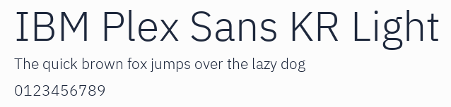 IBM Plex Sans KR Light預覽圖