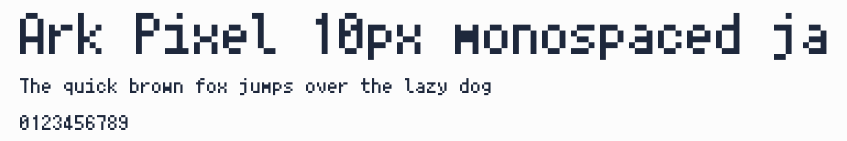 Ark Pixel 10px monospaced ja預覽圖
