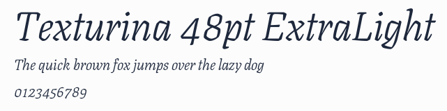 Texturina 48pt ExtraLight預覽圖
