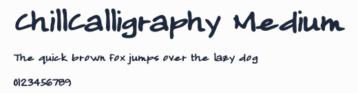 ChillCalligraphy Medium預覽圖