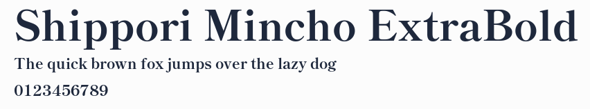 Shippori Mincho ExtraBold預覽圖