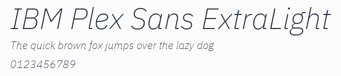 IBM Plex Sans ExtraLight預覽圖