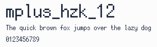 mplus_hzk_12預覽圖